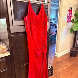 Emerald Sundae Vibrant Red Backless Dress